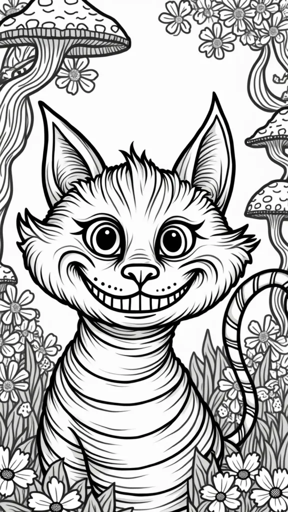 Páginas para colorear de Cheshire Cat